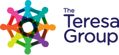 The Teresa Group logo - colourful people holding hands